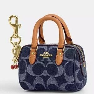 Coach Denim Signature Bag Charm